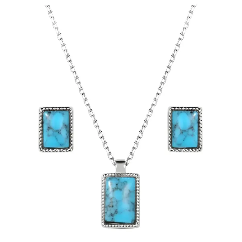 Js6312 Montana Silversmiths Rio River Blue Jewelry Set 1