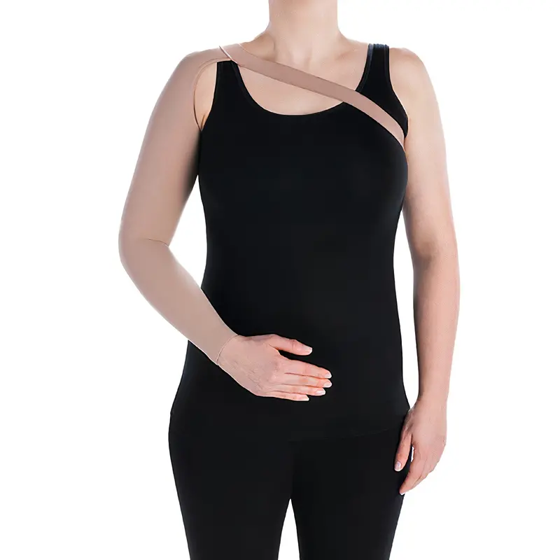 Juzo Dynamic Compression Arm Sleeve 20-30 Mmhg W/ Shoulder Strap, Beige 1