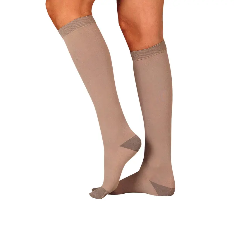 Juzo Soft Silver Compression Stockings, 20-30 Mmhg, Microdot Silicone Band, Knee High, Closed Toe 1