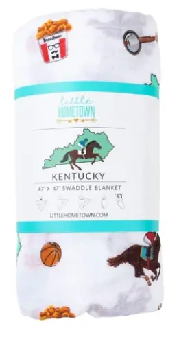 Kentucky Baby Muslin Swaddle Receiving Blanket 1