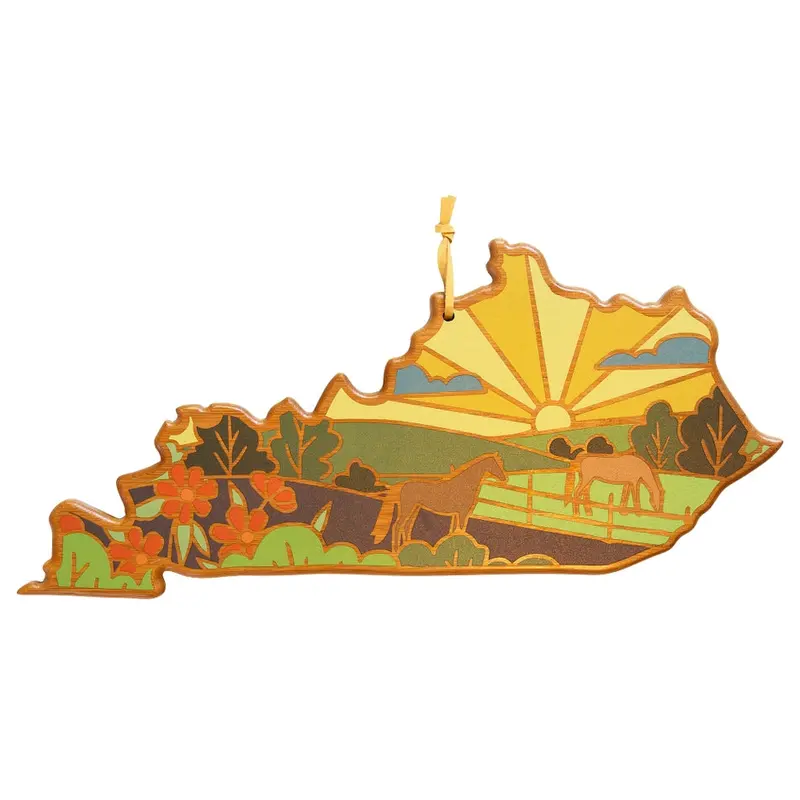Kentucky Cutting Board With Artwork By Summer Stokes 1