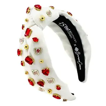 Kentucky Derby® White Logo Headband With Crystals 1