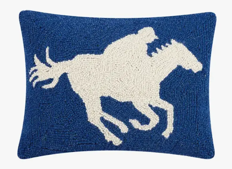 Kentucky Racer Hooked Pillow 1