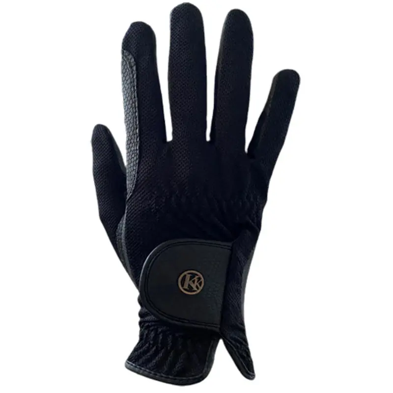 Kk Mesh Equestrian Black Gloves 1