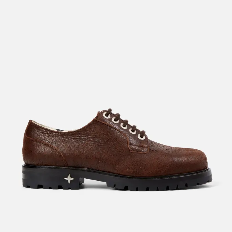 Lennon Brown Cracked Derby - Men's 1