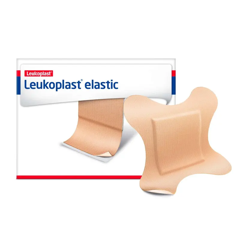 Leukoplast Elastic Fabric Adhesive Latex Free Bandages 4-Wing 3" X 3" (12 Boxes/ 50 In Box) 1
