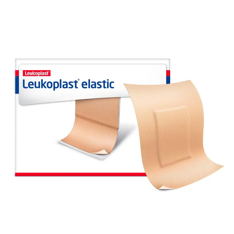 Leukoplast Elastic Fabric Adhesive Latex Free Bandages Patch Bulk 4" X 2.75" (12 Boxes/ 50 In Box) 1