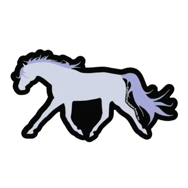 Lstbpurp  Purple Trotting Tb Horse  3" Sticker 1