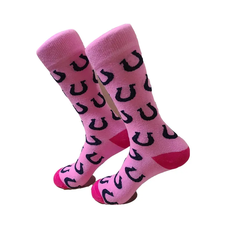 Lucky Horseshoe Crew Socks From Leon James ---Made In Usa 1