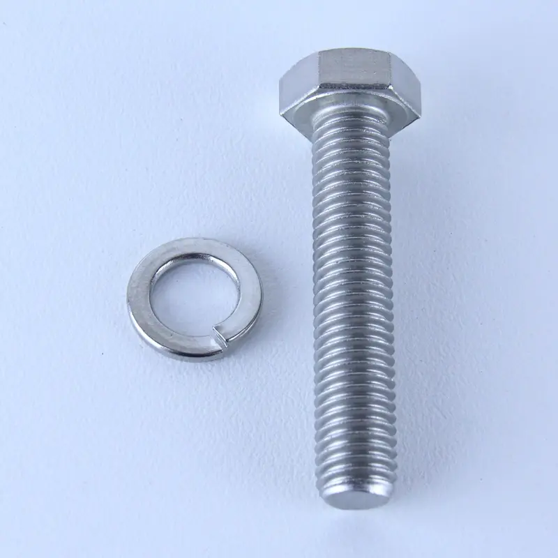 M12x60 S/S Set Screw + Spring Washer Pack Of 1 Each To Suit Bolt-Hole Castors 1
