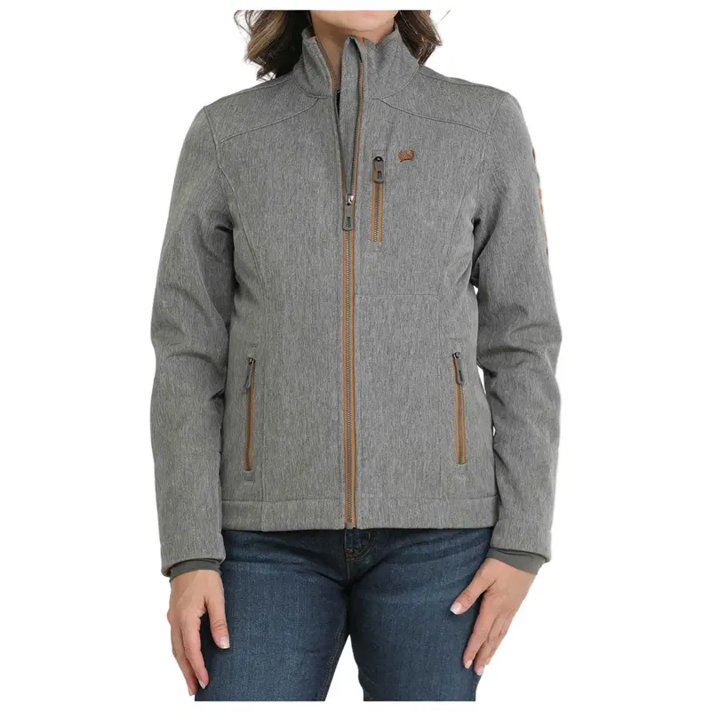 Maj9856004 Cinch Women's Conceal Carry Long Sleeve Bonded Jacket - Charcoal 1