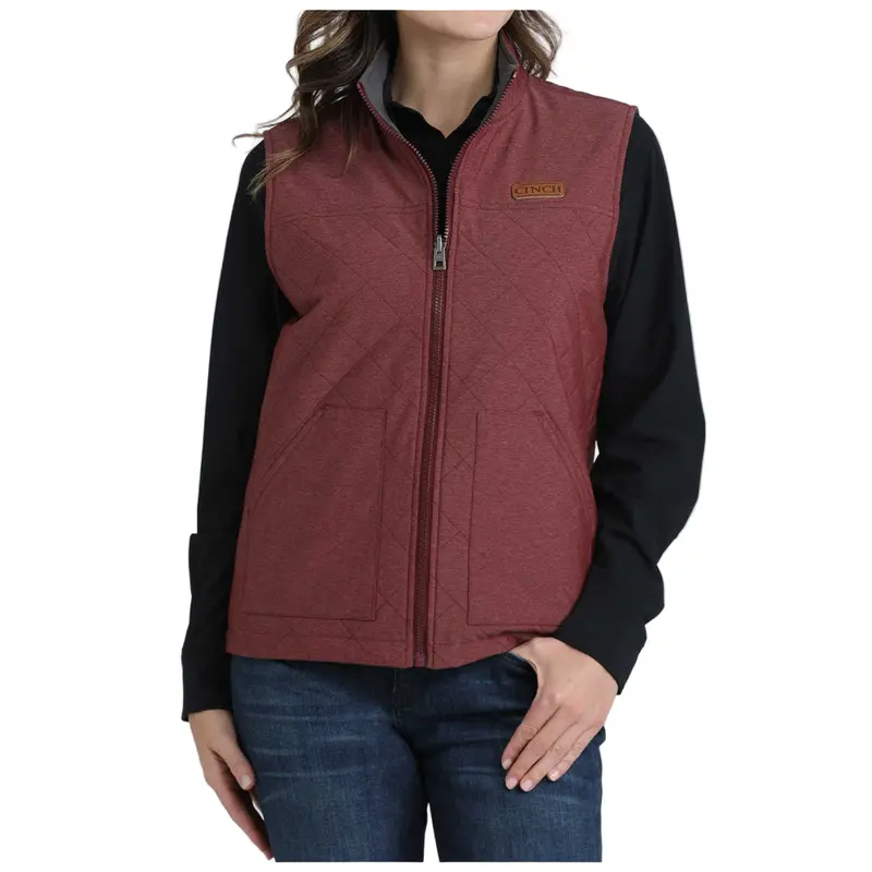 Mav9923002 Cinch Women's Burgundy Reversible Vest 1