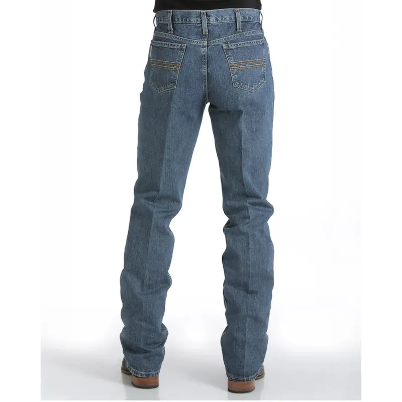 Mb98034001 Cinch Men's Silver Label Mid Rise Straight Leg Medium Stonewash Rigid Jeans 1
