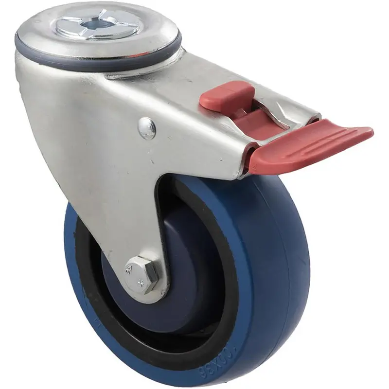 Mbq100g/Mzhtb - 140 Kg Bolt-Hole Total Brake 100Mm Blue Rubber 1