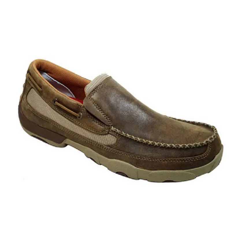 Mdms002 Twisted X Original Mens Slip On Driving Mocs With Bomber Leather 1