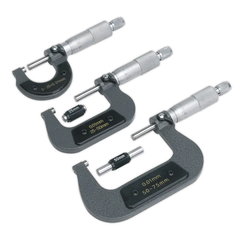 Micrometer Set 3Pc Metric 1