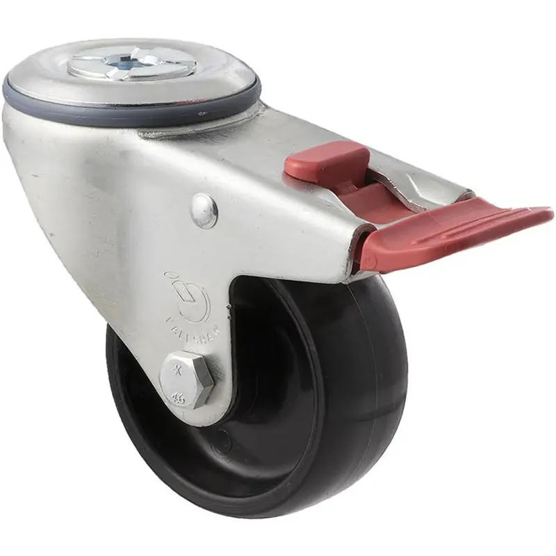 Mnn75/Mzhtb - 150 Kg Bolt-Hole Total Brake 75Mm Black Nylon 1