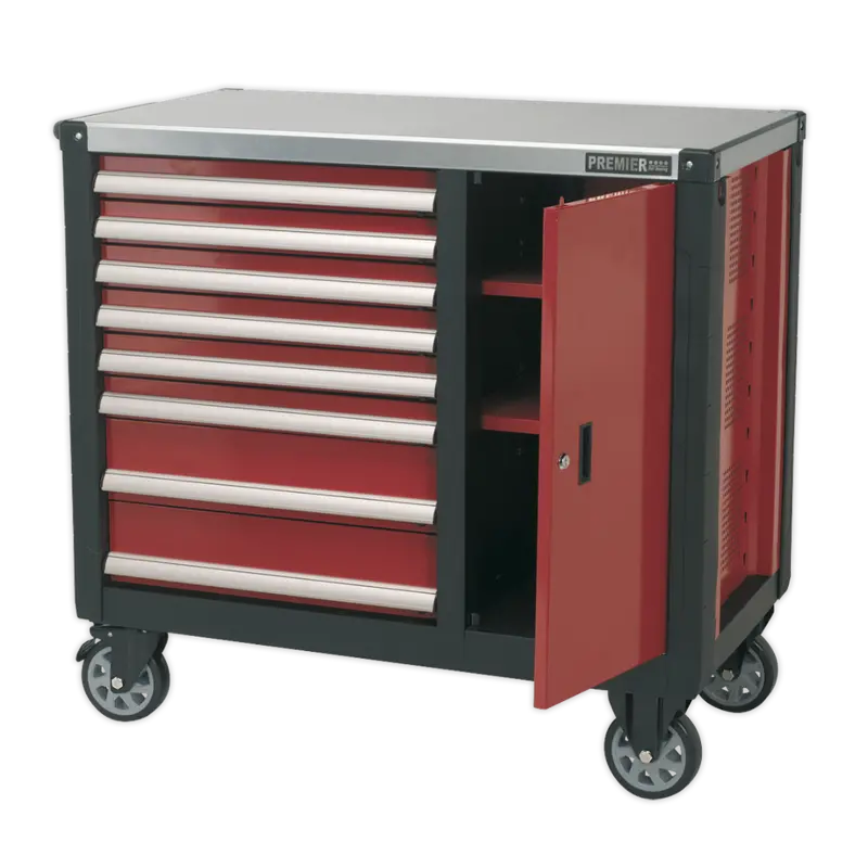 Mobile Workstation 8 Drawer With Ball Bearing Slides 1