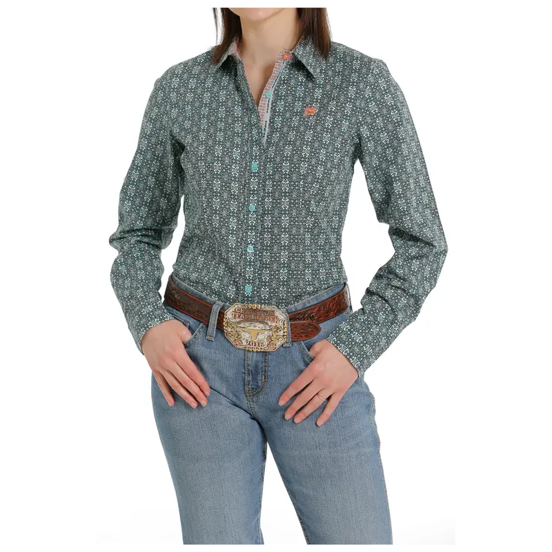 Msw9165029 Cinch Women's Long Sleeve Western Button Shirt - Multicolor 1