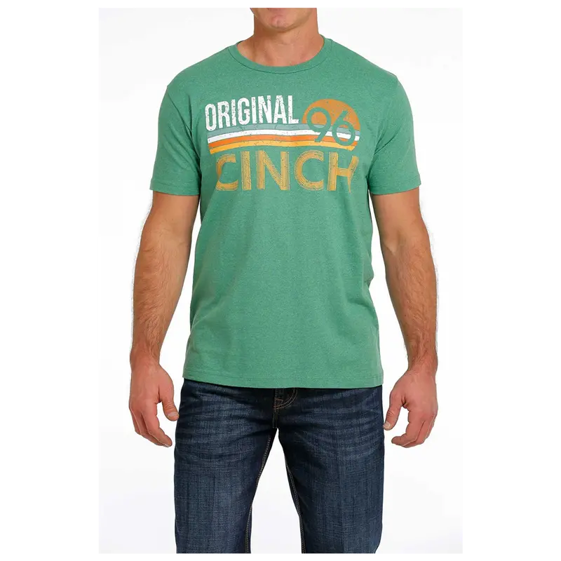 Mtt1690520 Cinch Men's Short Sleeve T-Shirt - Heather Green 1