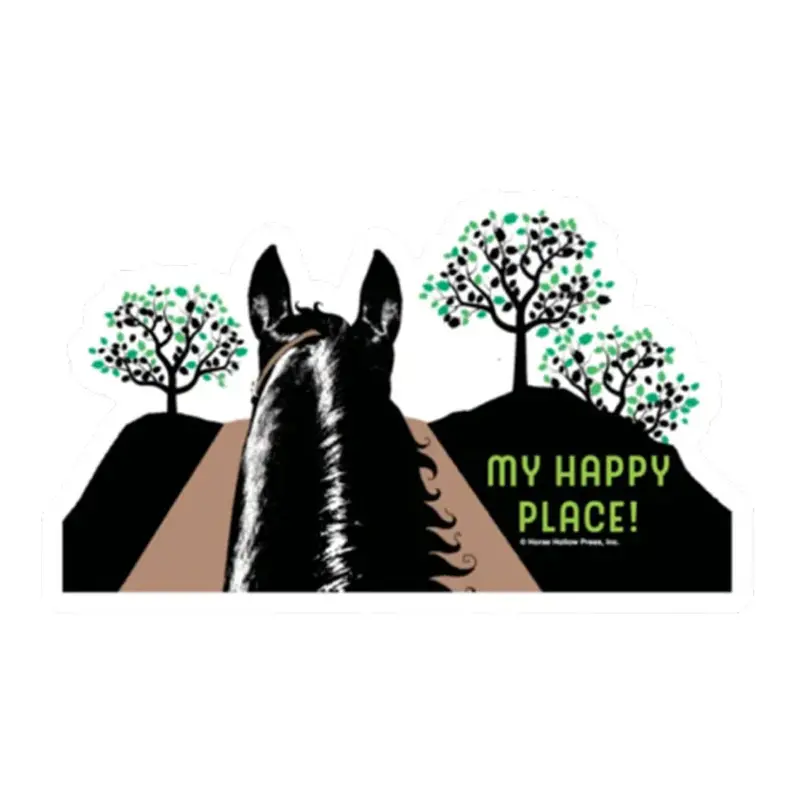 My Happy Place Horse Magnet In Black 1