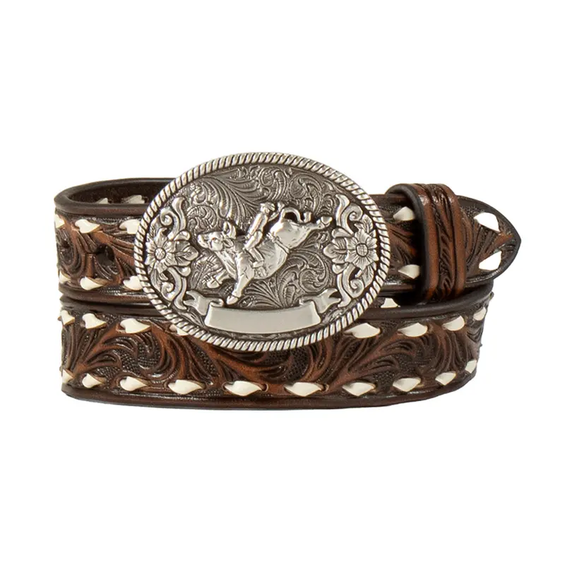 N44433139 Nocona Baby Bucker With Bull Buckle Western Belt 1
