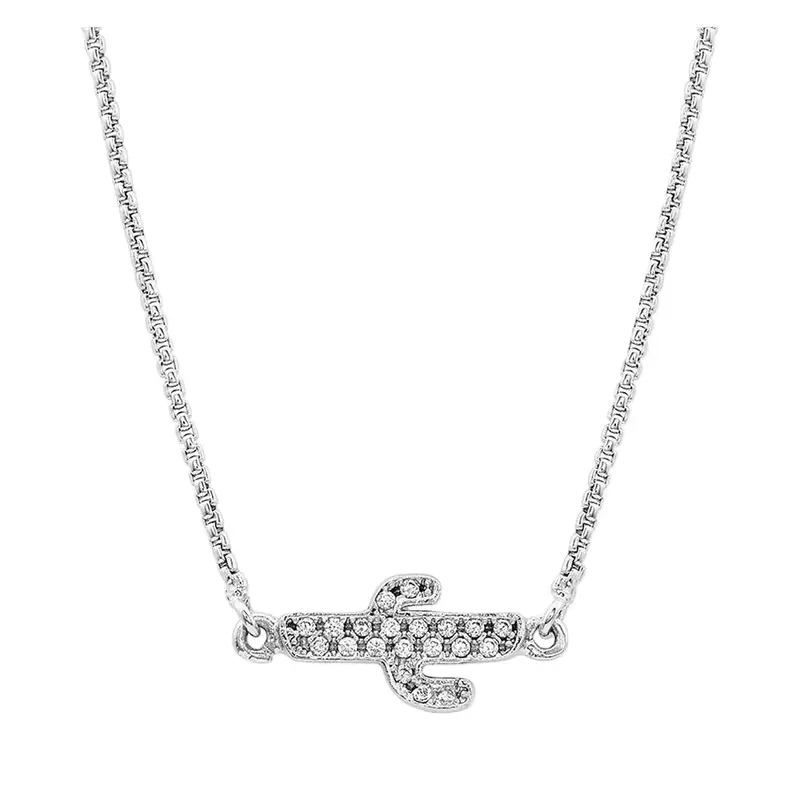 Nc4371 Montana Silversmiths Mini Double Cactus Necklace 1