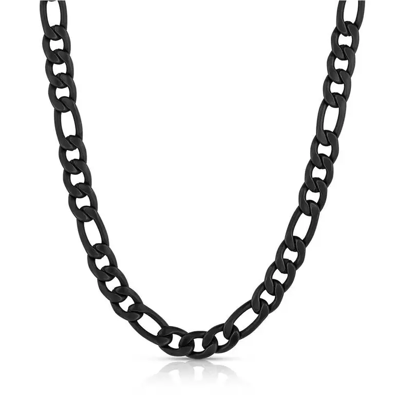 Nc6093 Montana Silversmiths Midnight Onyx Figaro Black Chain 1