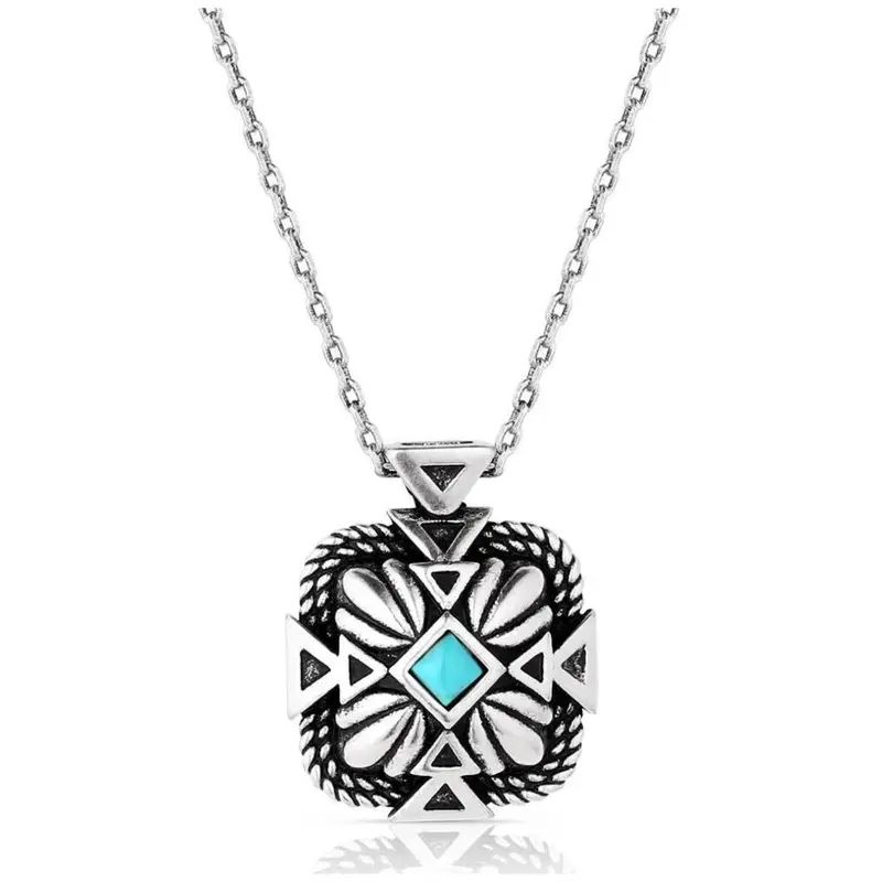 Nc6116 Montana Silversmiths Desert Sage Turquoise Necklace 1