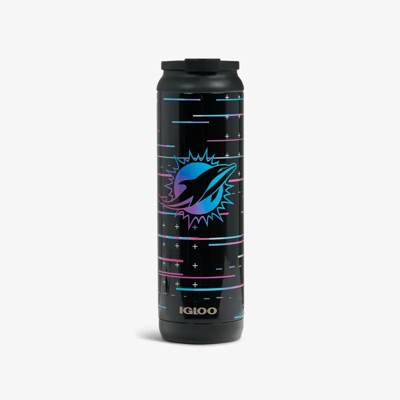 Nfl Neon Miami Dolphins 20 Oz Flip ‘N’ Sip Tumbler 1