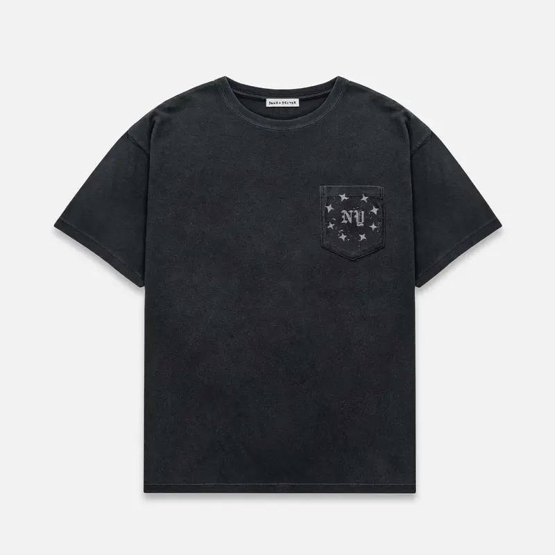 Ny Washed Black Pocket T-Shirt 1