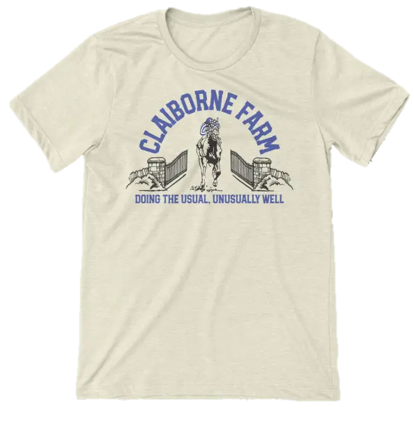Old Smoke Claiborne Farm Secretariat T-Shirt 1