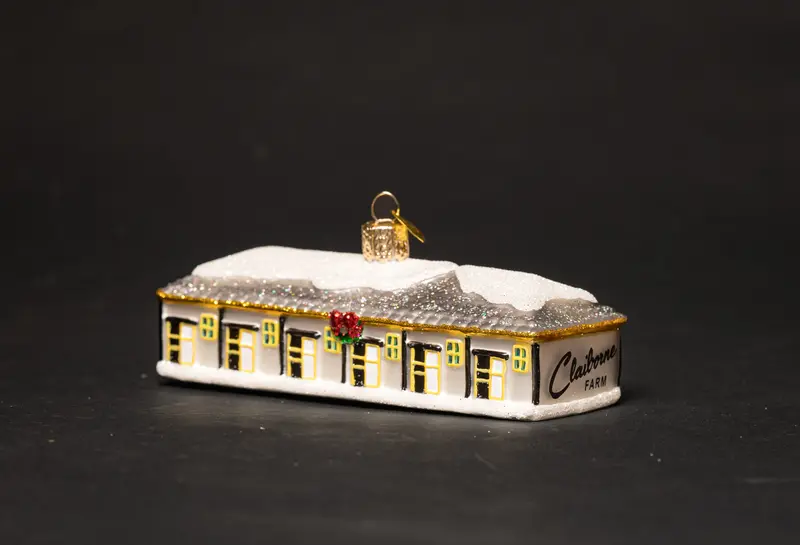Old World Christmas Claiborne Farm Stallion Barn Ornament 1