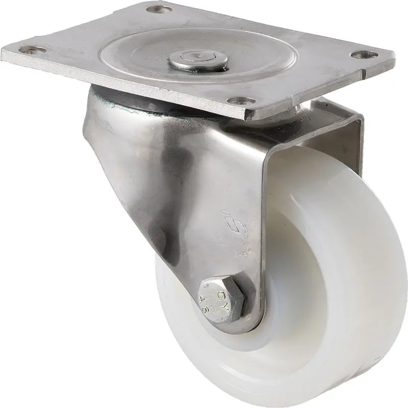 Ons100w/Osp - 350 Kg Stainless Steel Swivel Plate 100Mm White Nylon 1
