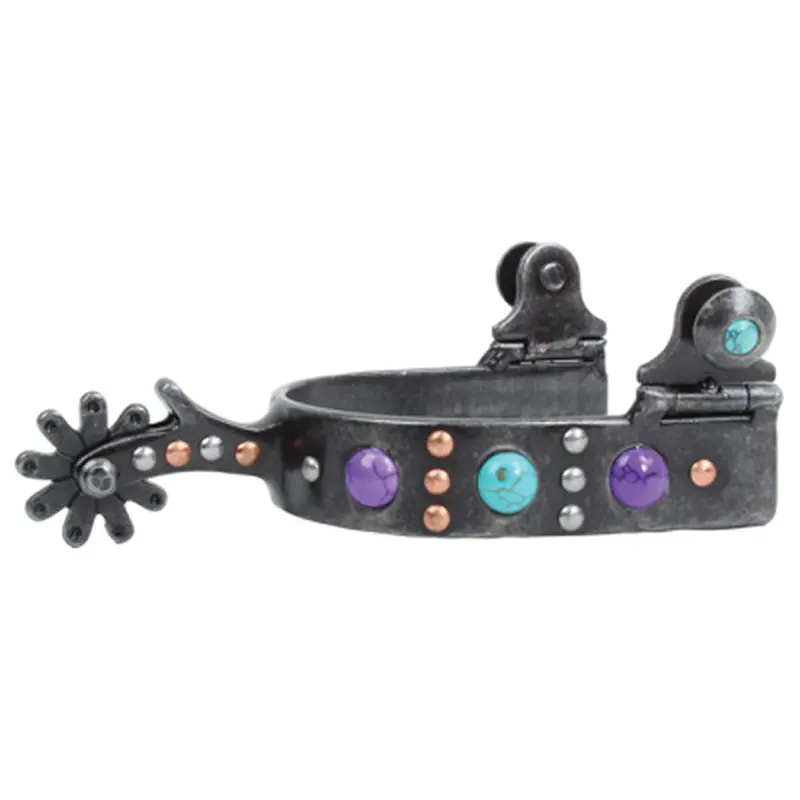 Pcsp-141-Pur Professional's Choice 3/4" Purple Dotted Spur - Ladies/Youth 1
