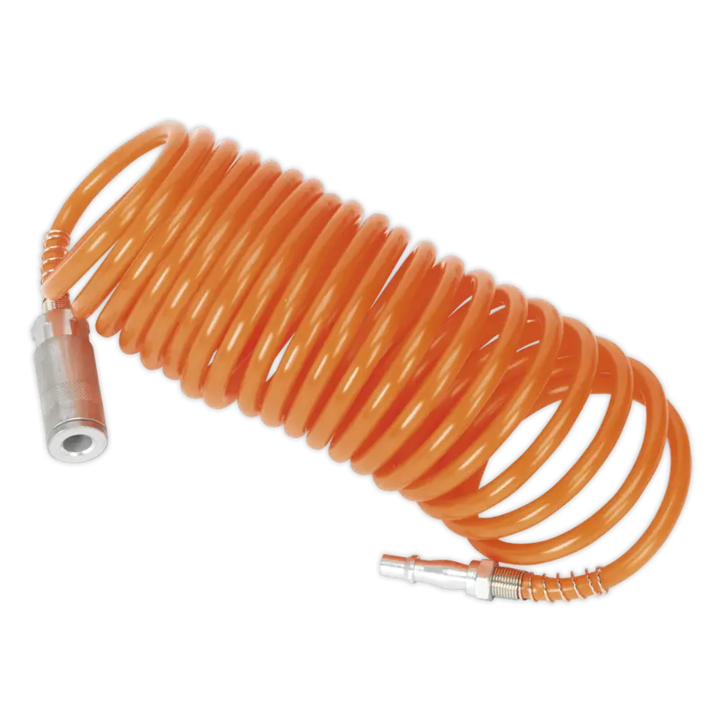 Pe Coiled Air Hose 5Mtr X Ø5mm With Couplings 1