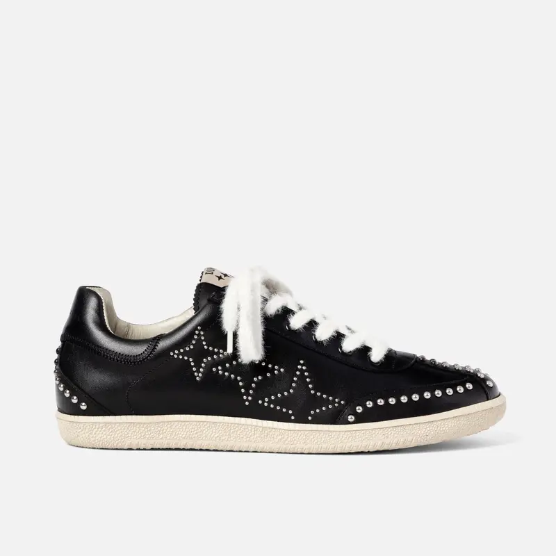Plus Duke Black Studded Sneaker - Men's 1
