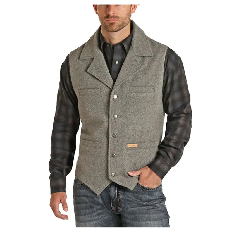 Powder River Montana Wool Heather Vest for Men