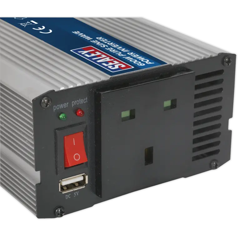 Power Inverter Pure Sine Wave 600W 12V Dc - 230V 50Hz 1