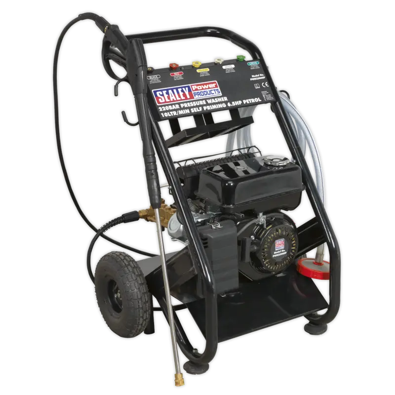 Pressure Washer 220Bar 600Ltr-Hr Self-Priming 6.5Hp Petrol 1