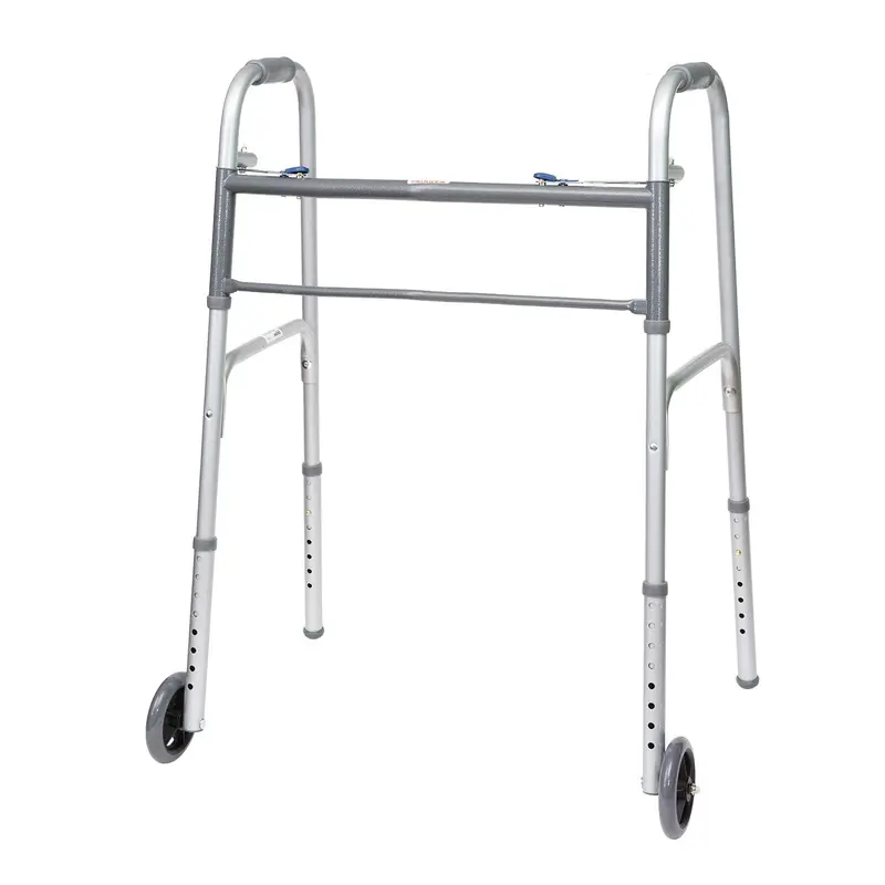 Probasics Bariatric 2-Button Walker With 5" Wheels, Standard (2 Per Pack) 1