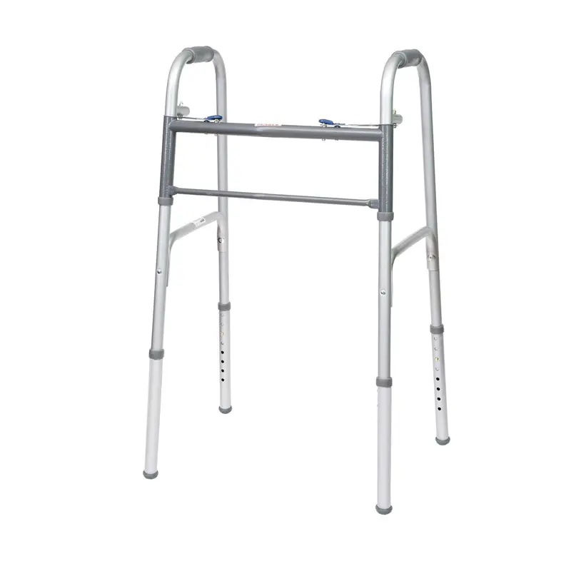 Probasics Economy Two-Button Folding Steel Walker (4 Per Pack) 1