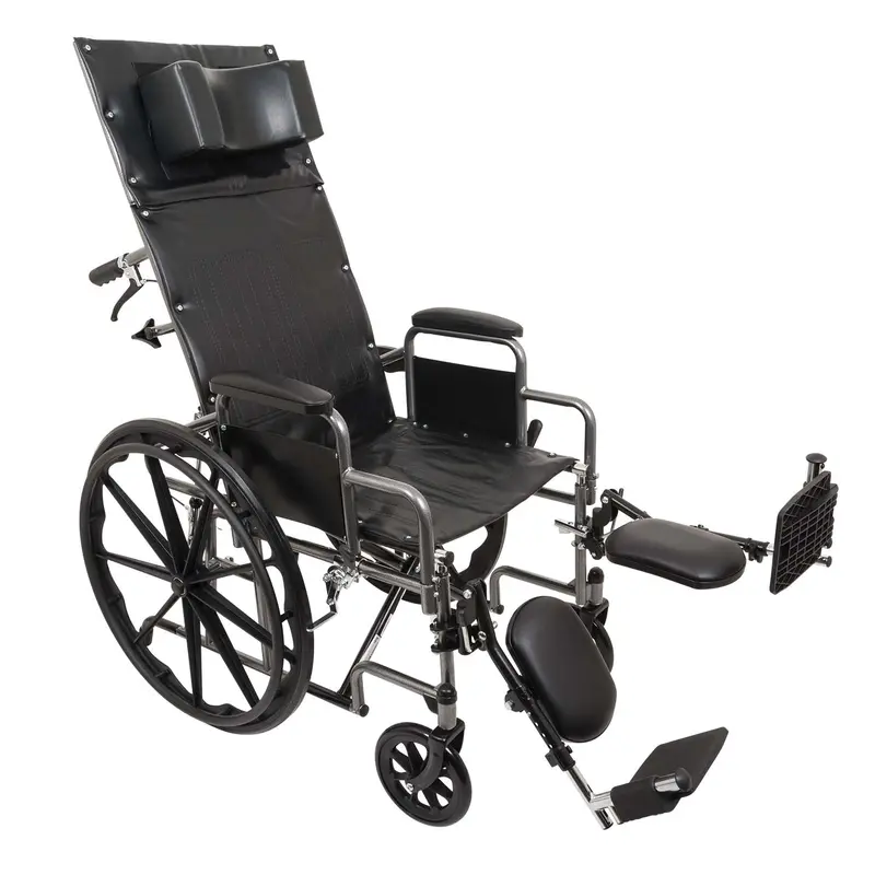 Probasics Reclining Wheelchair W/ Removable Desk Arms & Elevating Legrests 1