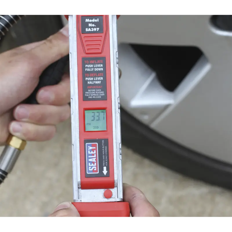 Professional Digital Tyre Inflator With Twin Push-On Connector 1
