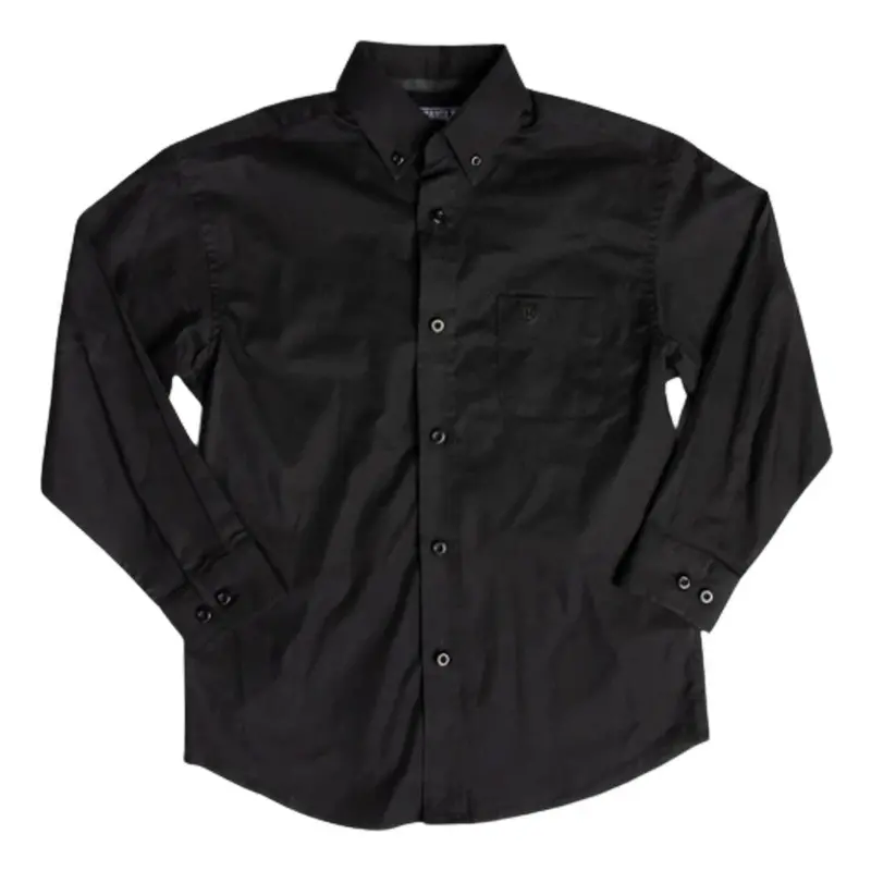 Psbsodrz6n Panhandle Select Boy's Long Sleeve Western Shirt- Black 1