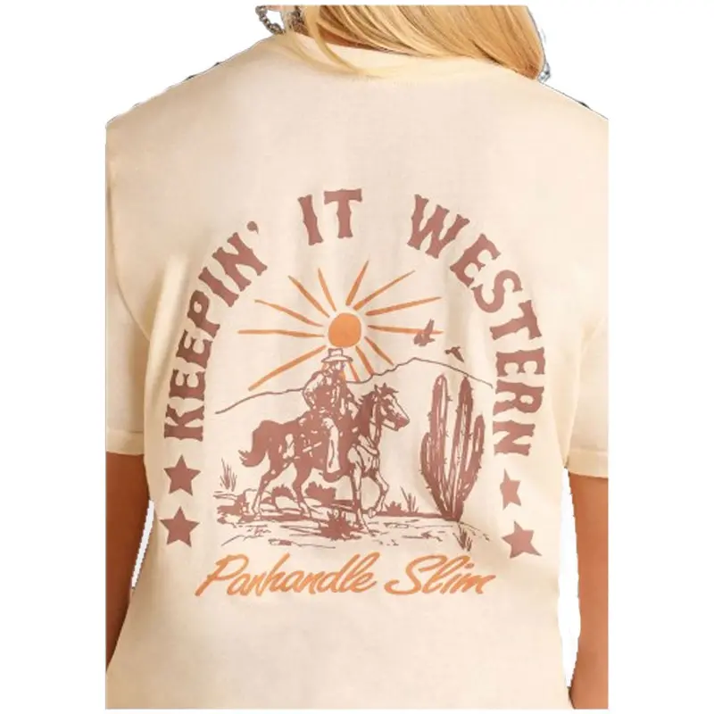Pu21t05770 Panhandle Unisex Short Sleeve Graphic Tee - Natural 1