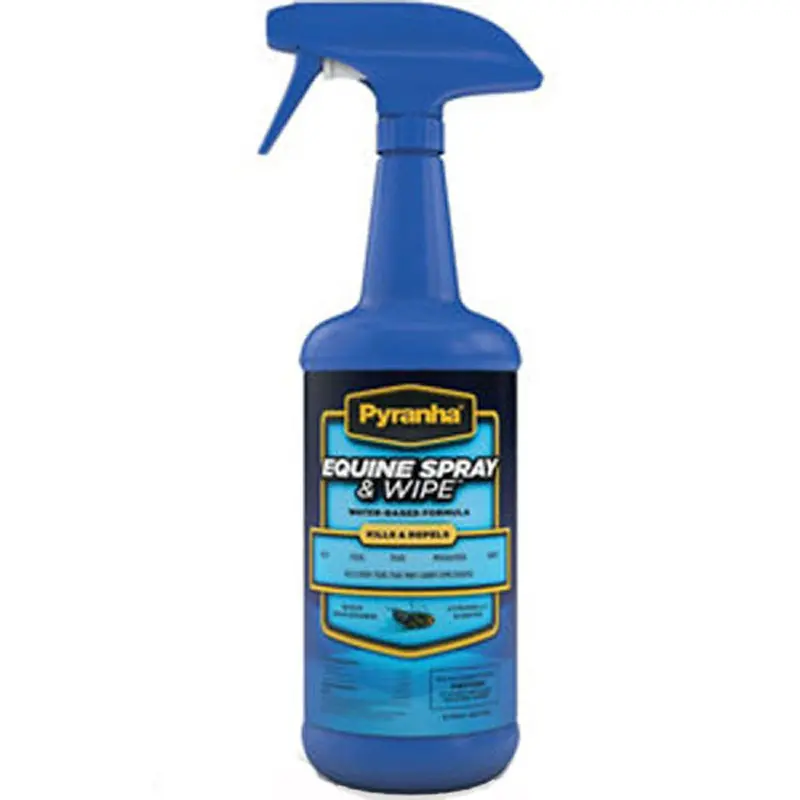 Pyranha Equine Spray & Wipe Fly And Insect Repellent - Quart Sprayer 1