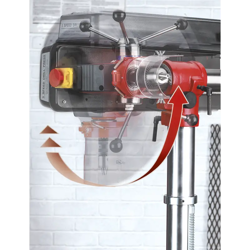 Radial Pillar Drill Floor 5-Speed 1620Mm Height 550W-230V 1