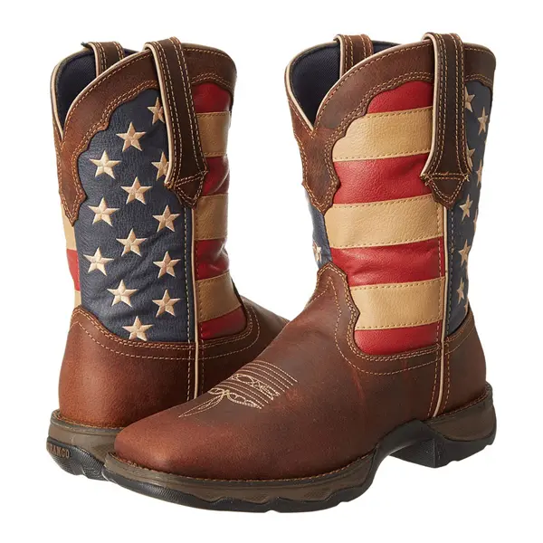 Rd4414 Durango Ladies Rebel Patriotic Pull On Western Cowboy Boot 1
