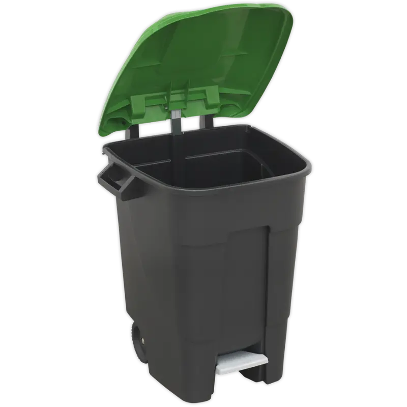 Refuse-Wheelie Bin With Foot Pedal 100Ltr - Green 1
